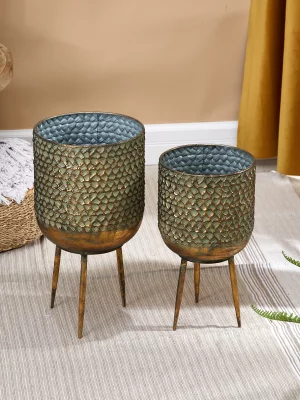 Набор из двух кашпо Ikenna 24X24X46 / 22X22X39 CM 5