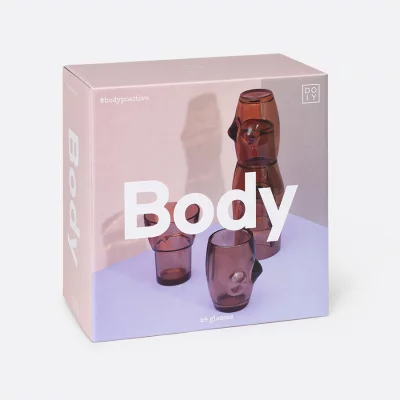 Набор из 4-х стаканов body, коричневые 5