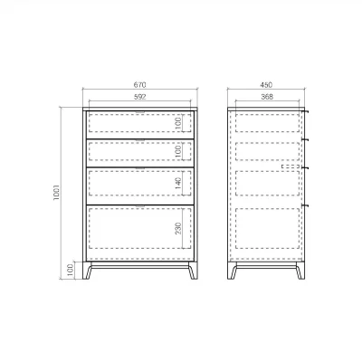 Высокий комод Case CS020 8