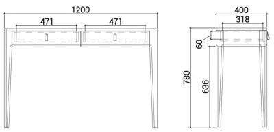 Консольный стол Case 120X40X78 CM 6