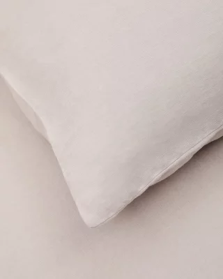 Комплект постельного белья из смесового льна Simmel серый для кровати 150 см 5