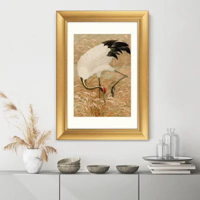Постер Sarus crane in rice field 51X71 CM 3