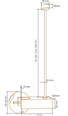 Подвесной светильник Omega 15X17X24-123 CM цвет дуб 5