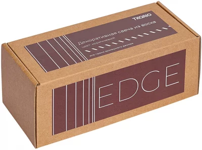 Свеча декоративная Edge 7X7X17 CM коричневого цвета 3