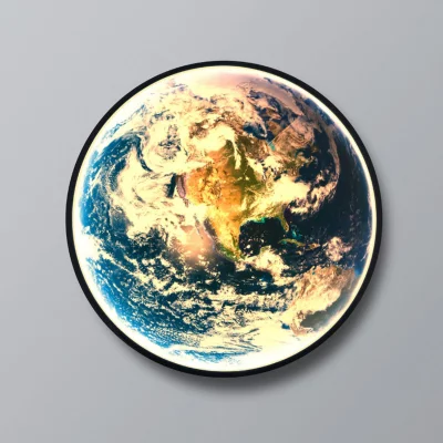 Настенный декоративный светодиодный светильник Cosmos Earth 30X4X30 CM 6