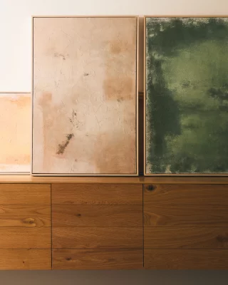 Абстрактная картина Selnar зеленая 60X5X90 CM 3
