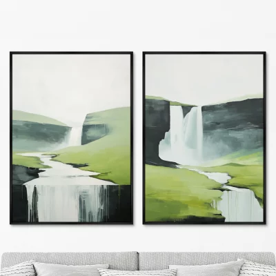 Набор из двух постеров на холсте Milky Rivers 75X105 / 75X105 CM 8
