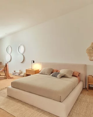 Бежевое льняное покрывало Tandi для кровати 150/160 см 240X270X1 CM 3