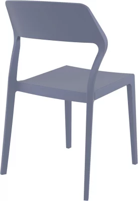 Стул пластиковый Snow 52X56X83 CM серый 3