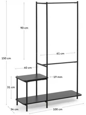 Напольная вешалка Galatia 100X34X150 CM 5