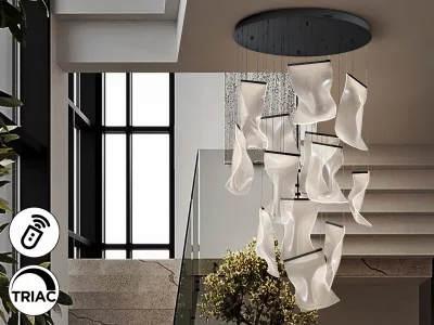 Люстра Velos черная DIMABLE 85X40 CM 8