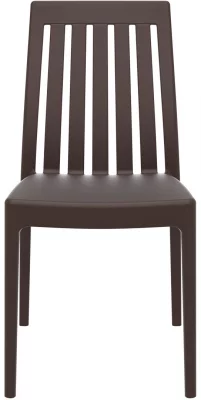 Стул пластиковый Soho 45X55X89 CM коричневого цвета 4