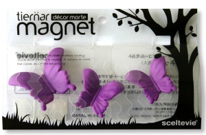Магниты Tiernar Бабочки 3 шт. фиолетовые