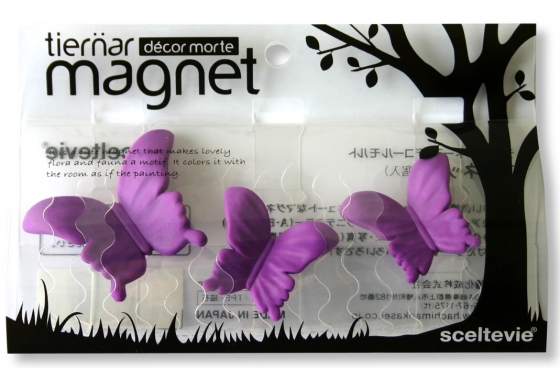 Магниты Tiernar Бабочки 3 шт. фиолетовые 1