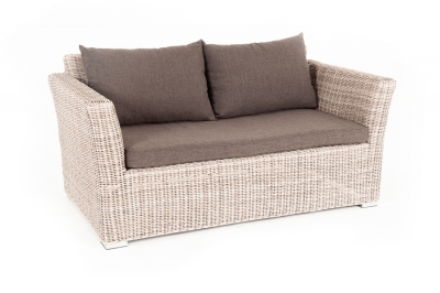 Двухместный диван из искусственного ротанга Капучино 170X86,5X81,5 CM 3