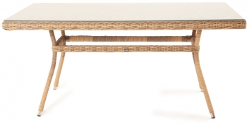 Плетёный обеденный стол Латте 160X90X75 CM