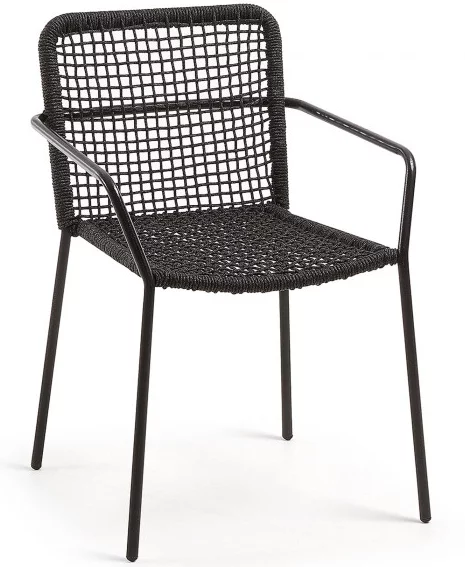 Стул с подлокотниками Boomer 60X56X80 CM чёрный 1