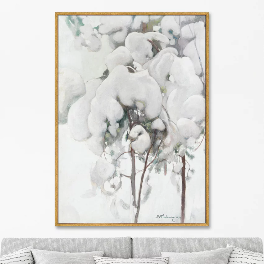 Постер на холсте Snow-Covered Pine Saplings 75X105 CM 2