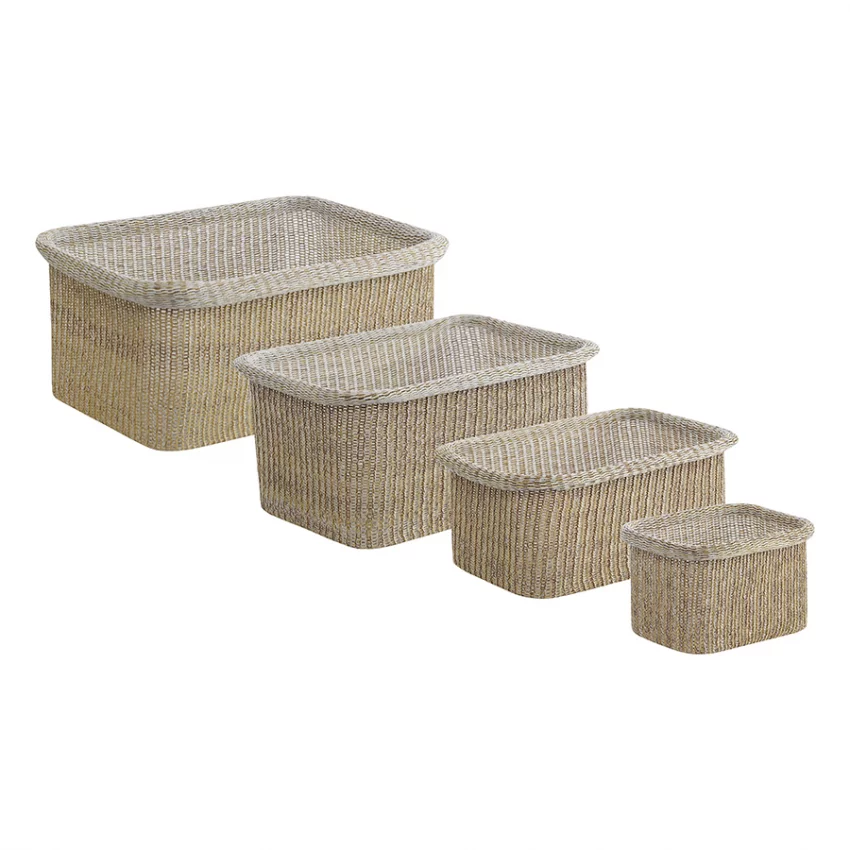Набор из 4 корзин для хранения sustainable collection, бежевый 1