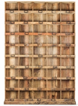 Винтажный стеллаж из манго Galileo 168X32X239 CM