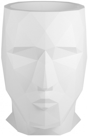 Кашпо в форме головы Adan 49X70X68 CM белого цвета 1