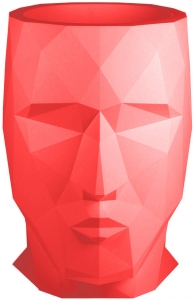 Кашпо в форме головы Adan 49X70X68 CM красного цвета
