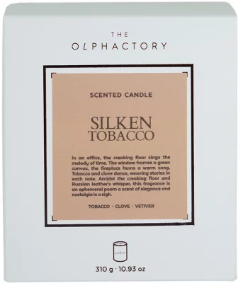 Свеча ароматическая The Olphactory White insignia Silken tobacco 60 часов горения 5