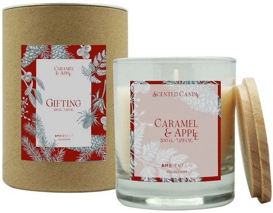 Свеча ароматическая Gifting Caramel and apple 40 часов горения 1