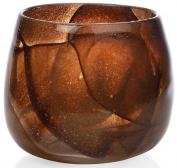 Ваза Leaf Brown Glass 20X20X16 CM