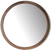 Круглое зеркало в раме из ореха Nature Life Ø90 CM