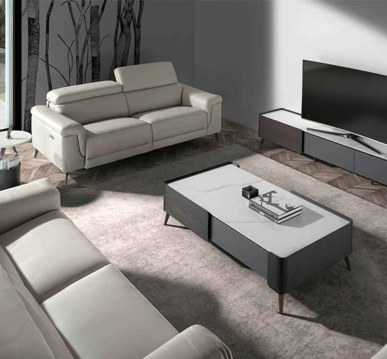 Диван-реклайнер кожаный Lacroix 170X99X103 CM 2