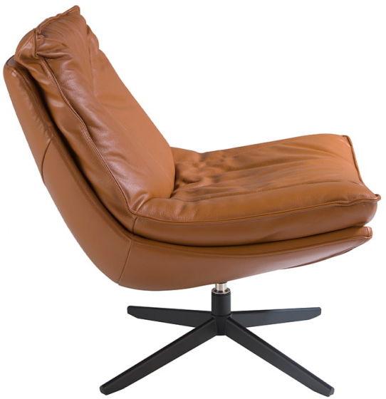 Вращающееся кресло с обивкой из кожи Nero 75X90X87 CM 2