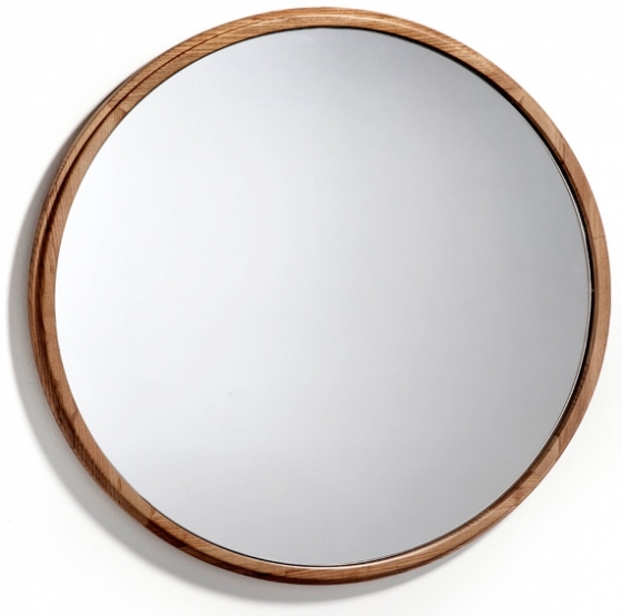 Круглое зеркало в раме из ореха Nature Life Ø90 CM 1