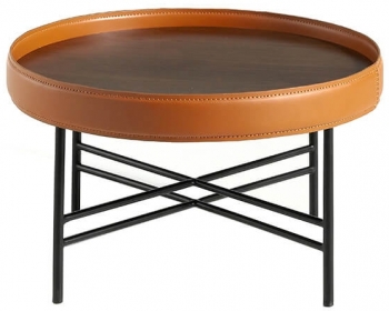 Журнальный столик с бортиком Ring 70X70X43 CM