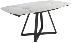 Раскладной стол с мраморной столешницей Varys 120-178X90X77 CM