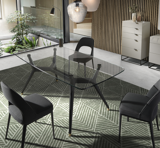 Стеклянный обеденный стол Tate 200X95X75 CM 5