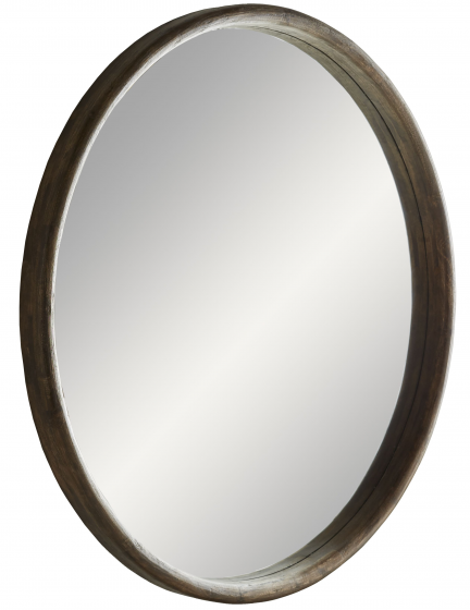 Большое зеркало в раме из ореха Lesley Ø183 CM 2