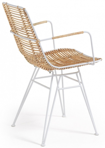 Стул из ротанга Ashanti 81X58X50 CM белый 3