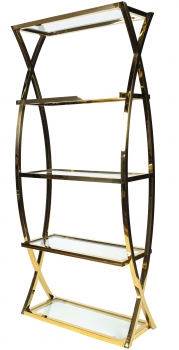 Стеллаж Glossy 90X35X200 CM Gold