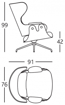 Кресло Lounger 76X91X99 CM