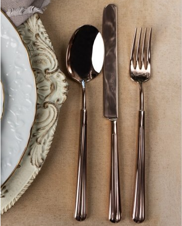 Набор столовых приборов 24 предмета Belo Inox Impala Rose Gold 2