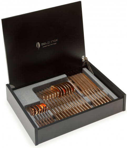 Набор столовых приборов 24 предмета Belo Inox Impala Rose Gold 1