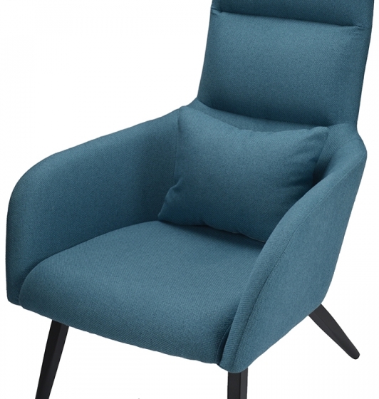 Кресло с подставкой для ног Bridjet 68X58X105 CM серо-голубое 8