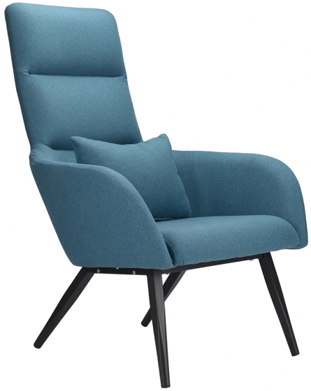 Кресло с подставкой для ног Bridjet 68X58X105 CM серо-голубое 3