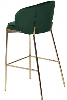 Стул барный Coral 50X49X105 CM тёмно-зелёный велюр