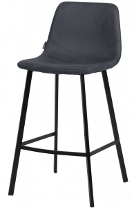 Стул полубарный Hugh 46XX48X91 CM экокожа чёрный