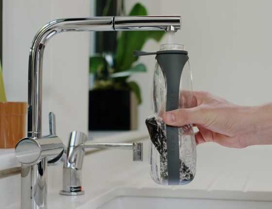 Эко-бутылка Eau Good Duo с фильтром 800 ml серо-голубая 11