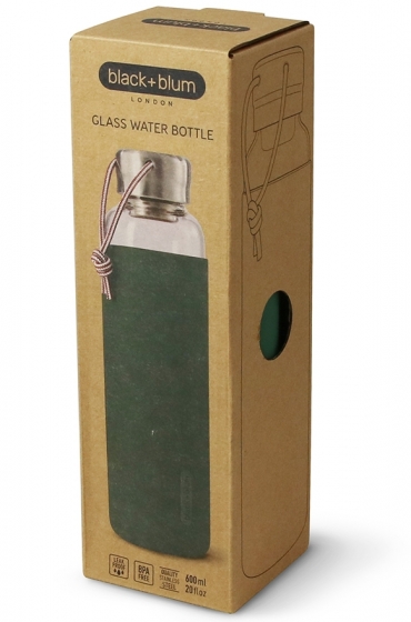 Бутылка для воды стеклянная 600 ml оливковая 4