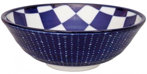 Чаша Bleu de Nimes Soba 21X8 CM Checker 1