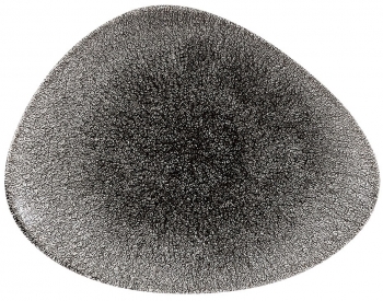 Тарелка треугольная Raku Quartz Black 26X20 CM
